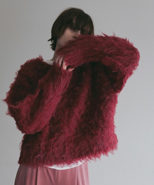 MANOF（マノフ）の「FLUFFY KNIT（ニット/セーター・レディース・ベージュ/チャコールグレー/ピンク・F）」の18枚目の写真