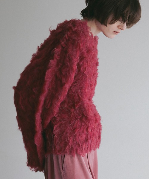 MANOF（マノフ）の「FLUFFY KNIT（ニット/セーター・レディース・ベージュ/チャコールグレー/ピンク・F）」の20枚目の写真