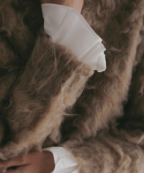 MANOF（マノフ）の「FLUFFY KNIT（ニット/セーター・レディース・ベージュ/チャコールグレー/ピンク・F）」の11枚目の写真