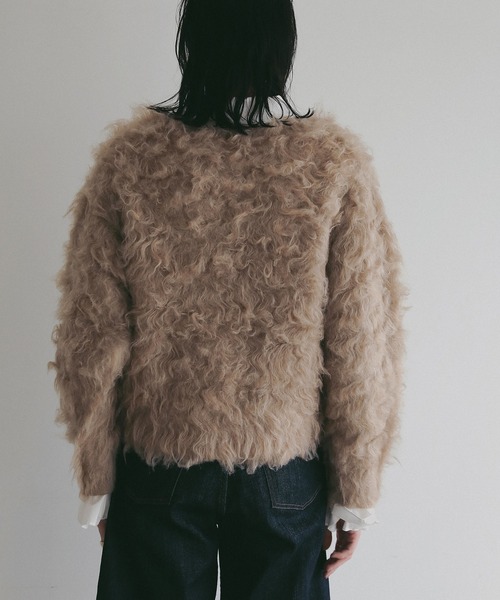 MANOF（マノフ）の「FLUFFY KNIT（ニット/セーター・レディース・ベージュ/チャコールグレー/ピンク・F）」の9枚目の写真