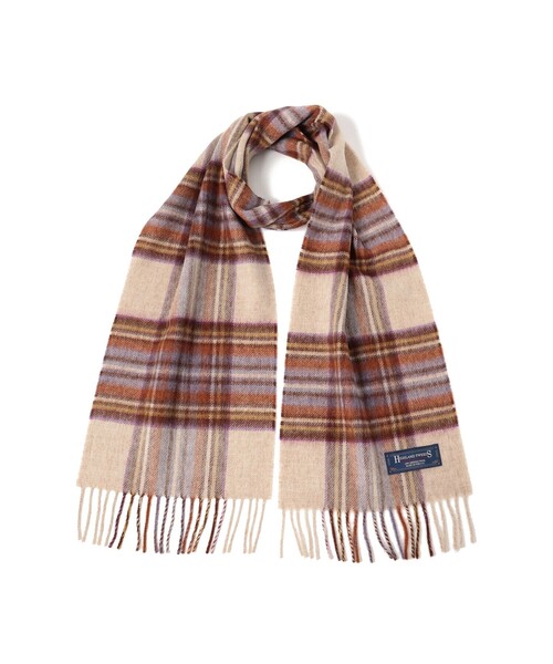 HIGHLAND TWEEDS(ハイランドツィード)の「HIGHLAND TWEEDS / チェック ストール 小(マフラー・レディース・ライトグレー/ブルー/グレー/ベージュ/レッド/ネイビー/イエロー/ライトブルー・ONE SIZE)」の13枚目の写真