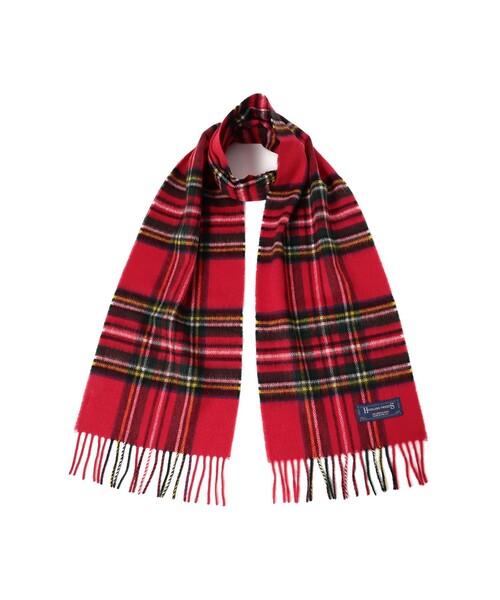 HIGHLAND TWEEDS(ハイランドツィード)の「HIGHLAND TWEEDS / チェック ストール 小(マフラー・レディース・ライトグレー/ブルー/グレー/ベージュ/レッド/ネイビー/イエロー/ライトブルー・ONE SIZE)」の19枚目の写真