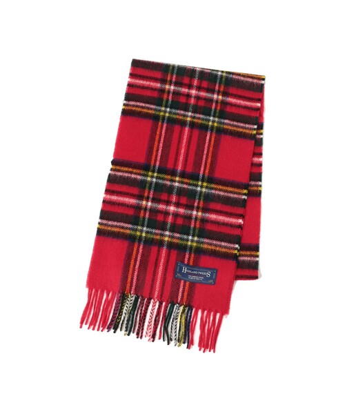 HIGHLAND TWEEDS(ハイランドツィード)の「HIGHLAND TWEEDS / チェック ストール 小(マフラー・レディース・ライトグレー/ブルー/グレー/ベージュ/レッド/ネイビー/イエロー/ライトブルー・ONE SIZE)」の20枚目の写真