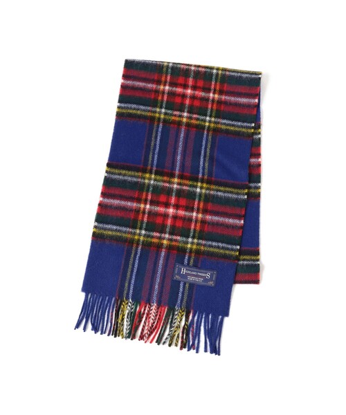 HIGHLAND TWEEDS(ハイランドツィード)の「HIGHLAND TWEEDS / チェック ストール 小(マフラー・レディース・ライトグレー/ブルー/グレー/ベージュ/レッド/ネイビー/イエロー/ライトブルー・ONE SIZE)」の22枚目の写真
