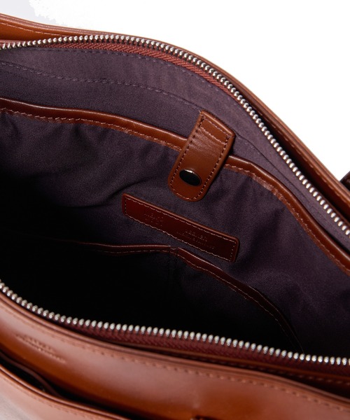 MEN'S BIGI(メンズビギ)の「【SEEKER/シーカー】別注 ムラレザー2WAYブリーフケース(トートバッグ・メンズ・グレー/キャメル/ブラック・FREE)」の15枚目の写真