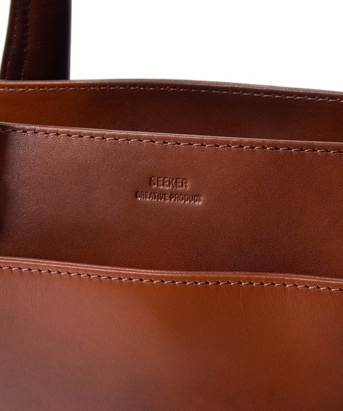 MEN'S BIGI(メンズビギ)の「【SEEKER/シーカー】別注 ムラレザー2WAYブリーフケース(トートバッグ・メンズ・グレー/キャメル/ブラック・FREE)」の10枚目の写真