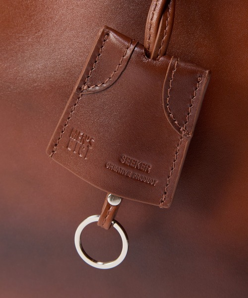 MEN'S BIGI(メンズビギ)の「【SEEKER/シーカー】別注 ムラレザー2WAYブリーフケース(トートバッグ・メンズ・グレー/キャメル/ブラック・FREE)」の11枚目の写真