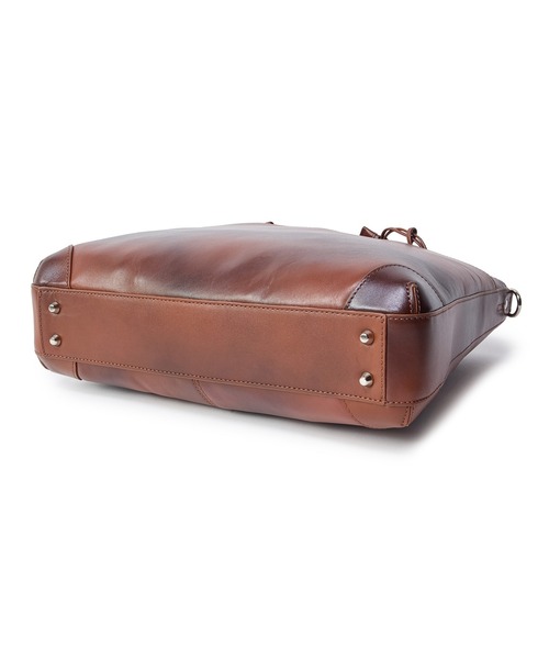 MEN'S BIGI(メンズビギ)の「【SEEKER/シーカー】別注 ムラレザー2WAYブリーフケース(トートバッグ・メンズ・グレー/キャメル/ブラック・FREE)」の17枚目の写真