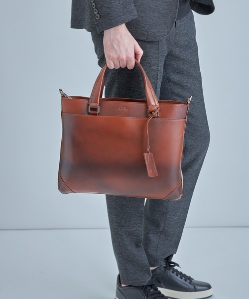 SEEKER/シーカー】別注 ムラレザー2WAYブリーフケース（トートバッグ