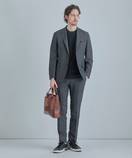 MEN'S BIGI(メンズビギ)の「【SEEKER/シーカー】別注 ムラレザー2WAYブリーフケース(トートバッグ・メンズ・グレー/キャメル/ブラック・FREE)」の7枚目の写真