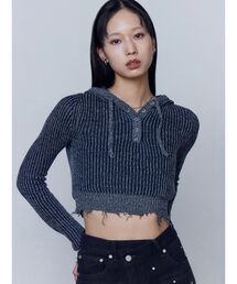EMODA | ダメージニットフーディ(ニット/セーター)