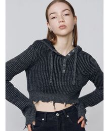 EMODA | ダメージニットフーディ(ニット/セーター)