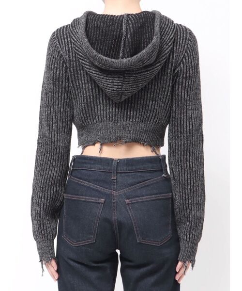 EMODA（エモダ）の「ダメージニットフーディ（ニット/セーター・レディース・ネイビー/レッド/ブラック・FREE）」の21枚目の写真