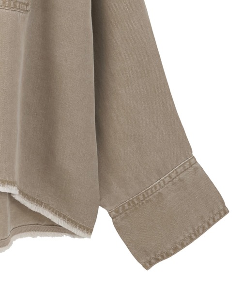 Green　Parks（グリーンパークス）の「裾フリンジヴィンテージ風シャツ（シャツ/ブラウス・レディース・グリーン/ブラウン・FREE）」の22枚目の写真