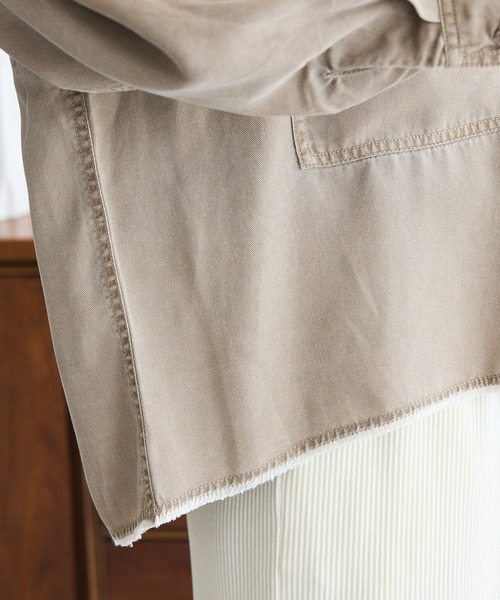 Green　Parks（グリーンパークス）の「裾フリンジヴィンテージ風シャツ（シャツ/ブラウス・レディース・グリーン/ブラウン・FREE）」の12枚目の写真