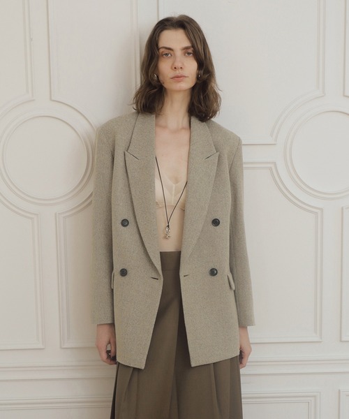 EMOELLE】ウールネップテーラードジャケット（テーラードジャケット