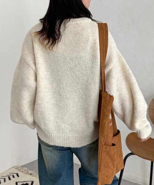 U.S. POLO ASSN.（ユーエスポロアッスン）の「【U.S. POLO ASSN.】MIXニット（ニット/セーター・レディース・オレンジ/チャコールグレー/グリーン/アイボリー/サックスブルー・FREE）」の11枚目の写真