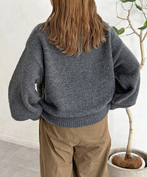 U.S. POLO ASSN.（ユーエスポロアッスン）の「【U.S. POLO ASSN.】MIXニット（ニット/セーター・レディース・オレンジ/チャコールグレー/グリーン/アイボリー/サックスブルー・FREE）」の19枚目の写真