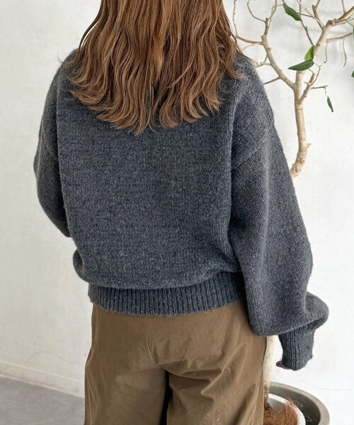 U.S. POLO ASSN.（ユーエスポロアッスン）の「【U.S. POLO ASSN.】MIXニット（ニット/セーター・レディース・オレンジ/チャコールグレー/グリーン/アイボリー/サックスブルー・FREE）」の20枚目の写真