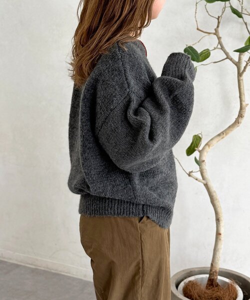 U.S. POLO ASSN.（ユーエスポロアッスン）の「【U.S. POLO ASSN.】MIXニット（ニット/セーター・レディース・オレンジ/チャコールグレー/グリーン/アイボリー/サックスブルー・FREE）」の21枚目の写真