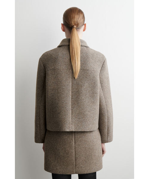 【美品】COS パワーショルダーウールジャケット　38 ダブルフェイスウールジャケット（その他アウター）｜COS（コス）の