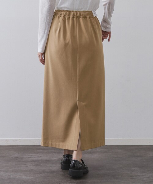 OPAQUE.CLIP（オペークドットクリップ）の「裏起毛イージーナロースカート／ネオサーモ【蓄熱素材／洗濯機洗い可（スカート・レディース・キャメル/チャコールグレー/ブラック・36/38/40/42）」の18枚目の写真