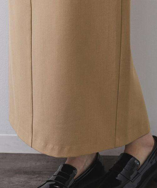 OPAQUE.CLIP（オペークドットクリップ）の「裏起毛イージーナロースカート／ネオサーモ【蓄熱素材／洗濯機洗い可（スカート・レディース・キャメル/チャコールグレー/ブラック・36/38/40/42）」の21枚目の写真