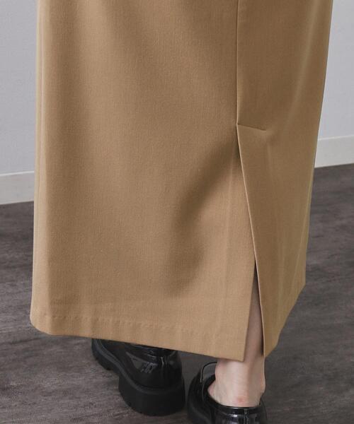 OPAQUE.CLIP（オペークドットクリップ）の「裏起毛イージーナロースカート／ネオサーモ【蓄熱素材／洗濯機洗い可（スカート・レディース・キャメル/チャコールグレー/ブラック・36/38/40/42）」の22枚目の写真