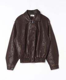 ATELANE（アテレーン）の「ATELANE / アンティークフェイクレザー裏ボアボンバージャケット（ブルゾン）」