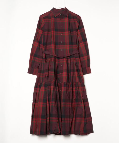 チェック ティアード シャツドレス（シャツワンピース）｜POLO RALPH