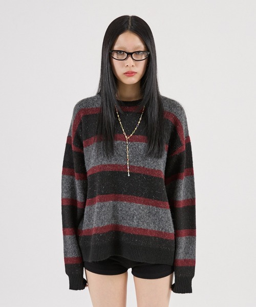 FTW(エフティダブリュー)の「【UNISEX】ASSORT CREW-NECK KNIT(ニット/セーター・メンズ・ブラック/ライトブルー/カーキ/グレー・MEDIUM/SMALL/LARGE)」の3枚目の写真