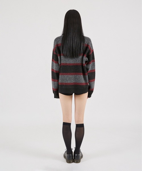 FTW(エフティダブリュー)の「【UNISEX】ASSORT CREW-NECK KNIT(ニット/セーター・メンズ・ブラック/ライトブルー/カーキ/グレー・MEDIUM/SMALL/LARGE)」の21枚目の写真
