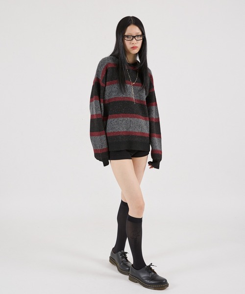 FTW(エフティダブリュー)の「【UNISEX】ASSORT CREW-NECK KNIT(ニット/セーター・メンズ・ブラック/ライトブルー/カーキ/グレー・MEDIUM/SMALL/LARGE)」の22枚目の写真
