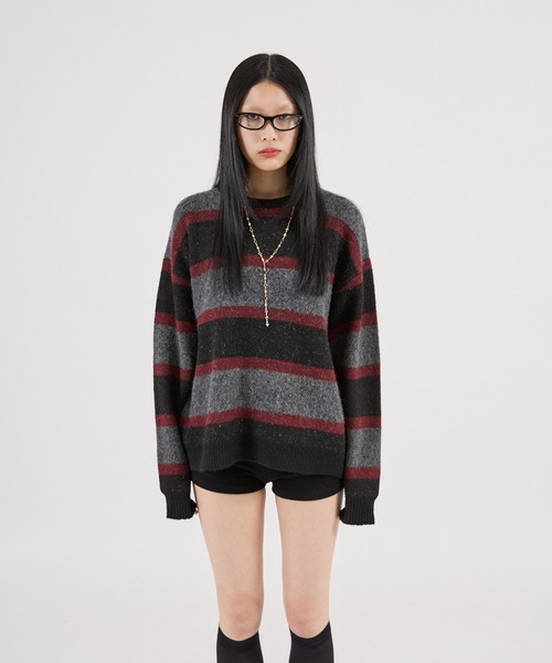 FTW(エフティダブリュー)の「【UNISEX】ASSORT CREW-NECK KNIT(ニット/セーター・メンズ・ブラック/ライトブルー/カーキ/グレー・MEDIUM/SMALL/LARGE)」の11枚目の写真