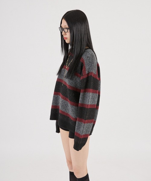 FTW(エフティダブリュー)の「【UNISEX】ASSORT CREW-NECK KNIT(ニット/セーター・メンズ・ブラック/ライトブルー/カーキ/グレー・MEDIUM/SMALL/LARGE)」の12枚目の写真