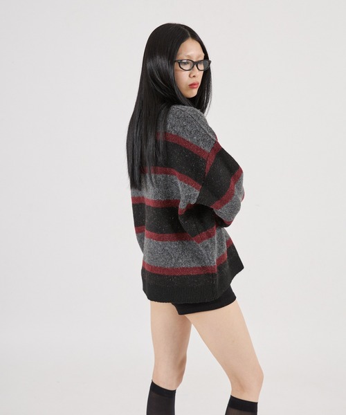 FTW(エフティダブリュー)の「【UNISEX】ASSORT CREW-NECK KNIT(ニット/セーター・メンズ・ブラック/ライトブルー/カーキ/グレー・MEDIUM/SMALL/LARGE)」の16枚目の写真