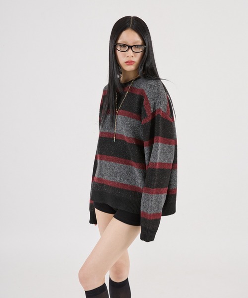 FTW(エフティダブリュー)の「【UNISEX】ASSORT CREW-NECK KNIT(ニット/セーター・メンズ・ブラック/ライトブルー/カーキ/グレー・MEDIUM/SMALL/LARGE)」の17枚目の写真
