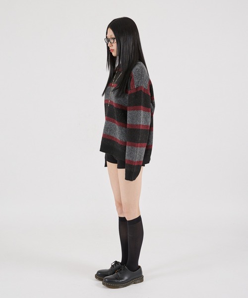 FTW(エフティダブリュー)の「【UNISEX】ASSORT CREW-NECK KNIT(ニット/セーター・メンズ・ブラック/ライトブルー/カーキ/グレー・MEDIUM/SMALL/LARGE)」の19枚目の写真