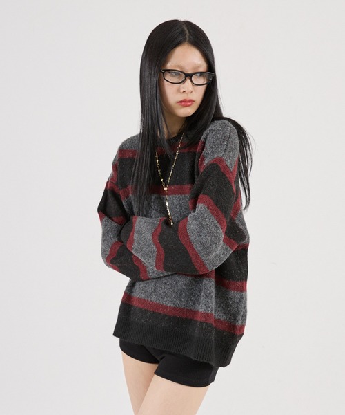 FTW(エフティダブリュー)の「【UNISEX】ASSORT CREW-NECK KNIT(ニット/セーター・メンズ・ブラック/ライトブルー/カーキ/グレー・MEDIUM/SMALL/LARGE)」の10枚目の写真