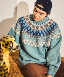 niko and...（ニコアンド）の「ノルディックニットプルオーバー（ニット/セーター・メンズ）」