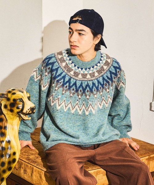 niko and（ニコアンド）の「ノルディックニットプルオーバー