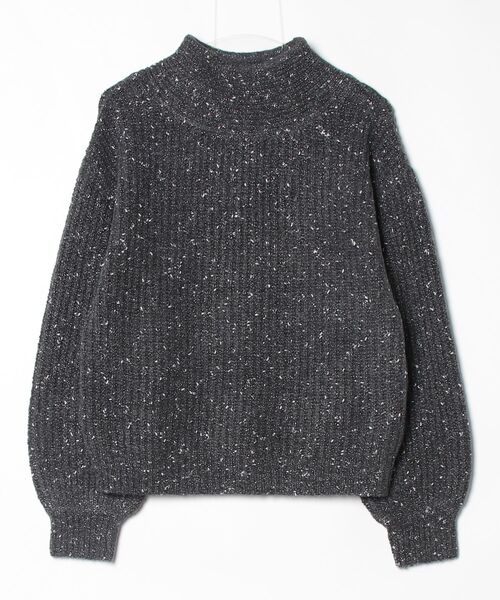 HARUYAMA（ハルヤマ）の「【WEB限定】ラメフレンチネックプルオーバーFURRY（ニット/セーター・レディース・チャコールグレー/グレー/オフホワイト/イエロー・F）」の2枚目の写真
