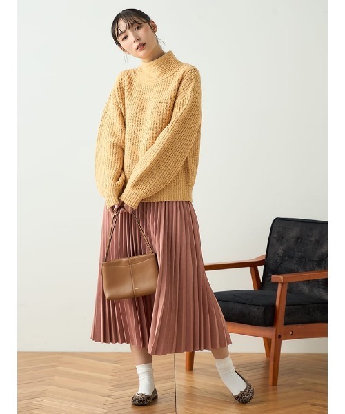 HARUYAMA（ハルヤマ）の「【WEB限定】ラメフレンチネックプルオーバーFURRY（ニット/セーター・レディース・チャコールグレー/グレー/オフホワイト/イエロー・F）」の12枚目の写真