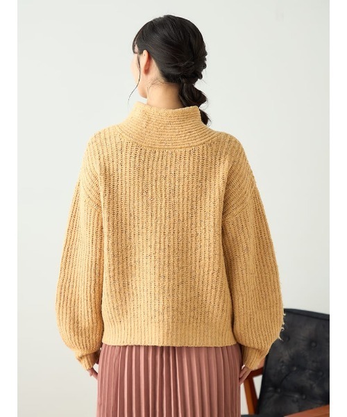 HARUYAMA（ハルヤマ）の「【WEB限定】ラメフレンチネックプルオーバーFURRY（ニット/セーター・レディース・チャコールグレー/グレー/オフホワイト/イエロー・F）」の10枚目の写真