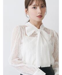 MERCURYDUO | 2WAYバックリボンレースブラウス(シャツ/ブラウス)