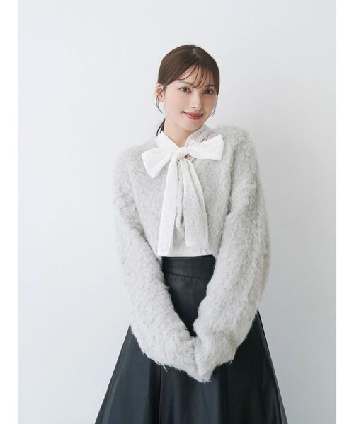 MERCURYDUO（マーキュリーデュオ）の「2WAYバックリボンレースブラウス（シャツ/ブラウス・レディース・ピンク/オフホワイト/ブルー・FREE）」の9枚目の写真