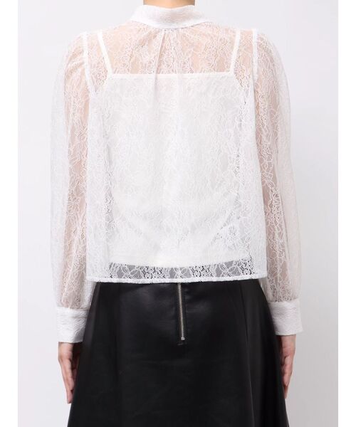 MERCURYDUO（マーキュリーデュオ）の「2WAYバックリボンレースブラウス（シャツ/ブラウス・レディース・ピンク/オフホワイト/ブルー・FREE）」の12枚目の写真