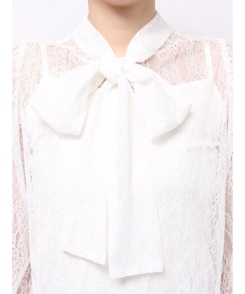 MERCURYDUO（マーキュリーデュオ）の「2WAYバックリボンレースブラウス（シャツ/ブラウス・レディース・ピンク/オフホワイト/ブルー・FREE）」の13枚目の写真