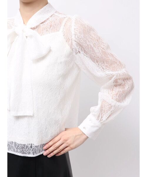 MERCURYDUO（マーキュリーデュオ）の「2WAYバックリボンレースブラウス（シャツ/ブラウス・レディース・ピンク/オフホワイト/ブルー・FREE）」の14枚目の写真