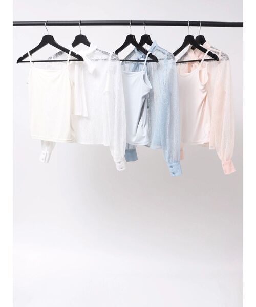 MERCURYDUO（マーキュリーデュオ）の「2WAYバックリボンレースブラウス（シャツ/ブラウス・レディース・ピンク/オフホワイト/ブルー・FREE）」の17枚目の写真